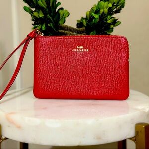 Coach Wristlet NWOT Cherry Red